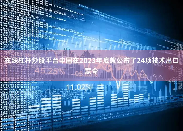在线杠杆炒股平台中国在2023年底就公布了24项技术出口禁令